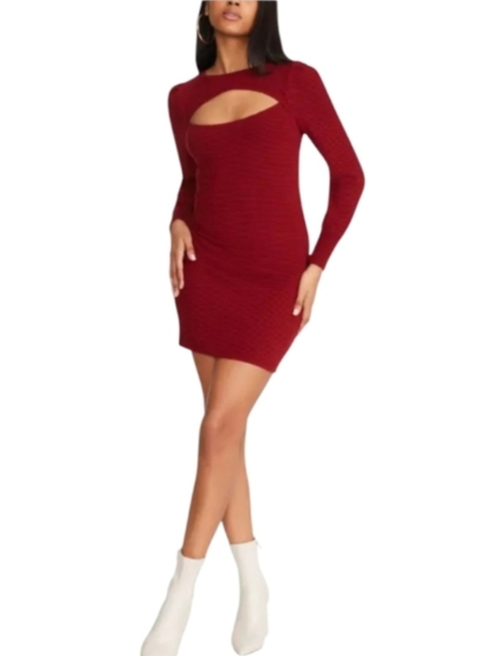 BB Dakota Steve Madden Ribbed Sweater Mini-Dress